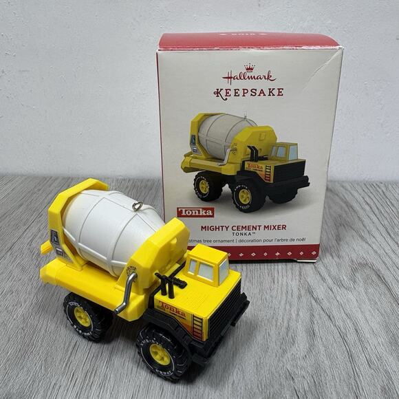 Hallmark Keepsake 2015 Tonka Mighty Cement Mixer Christmas Tree Ornament - Picture 1 of 13